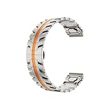 Cinturino in acciaio inossidabile da 22mm 20mm adatto for Huawei GT54 Pro 46mm/Amazfit Active 2/Samsung Galaxy 7 6 5 4(Titanium orange,20mm)