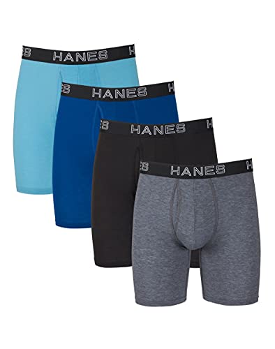 Hanes Men's Total Support Pouch Long Leg Boxer Brief