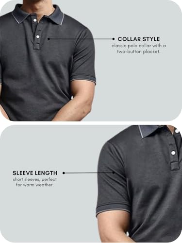 Image of GRECIILOOKS T-Shirt | Regular Fit Polo T-Shirt for Men | Plain T Shirt | Casual T Shirt for Men | Men's T Shirt | Stylish Men's T Shirts | Half Sleeve T Shirt