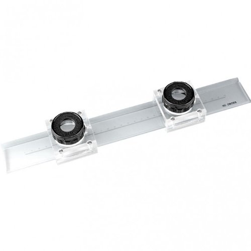PEAK TS1972-700S Glass Scale with Magnifier for 2 x 10x Loupe, 700mm Length, 0.1mm Minimum Scale Division