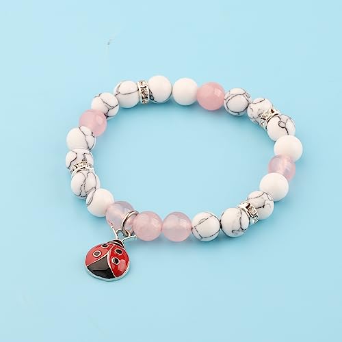 Image of BAUNA Ladybug Bracelet Good Luck Gift for Ladybug Fan Always Remember You Are Stronger