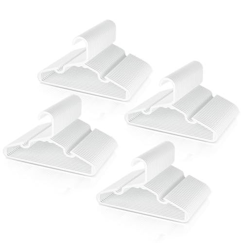 Image of VILICK Baby Hangers for Closet, 100 Pack Thin & Hard Plastic Kids Hangers Toddler Hanger for Infant Child Clothing, Childrens Hanger Ideal for Boys and Girls Closets, Pants, Coats, and More, White