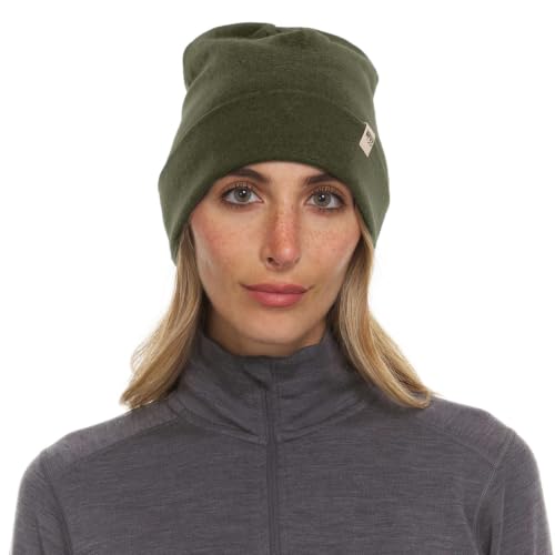 Image of 100% Merino Wool Ridge Cuff Beanie - Unisex Warm Winter Hat