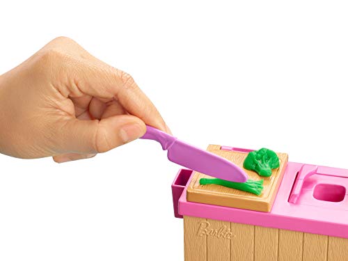 Barbie Noodle Bar Playset con Muñeca y Accesorios miniatura 3