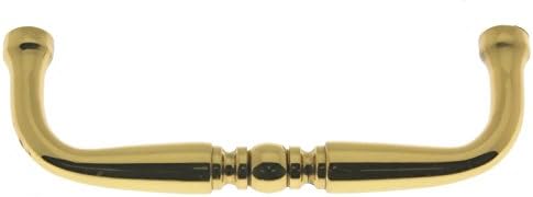idh by St. Simons 25092-003 Premium Quality Solid Colonial Pull, 3-1/2" c/c, Polished Brass