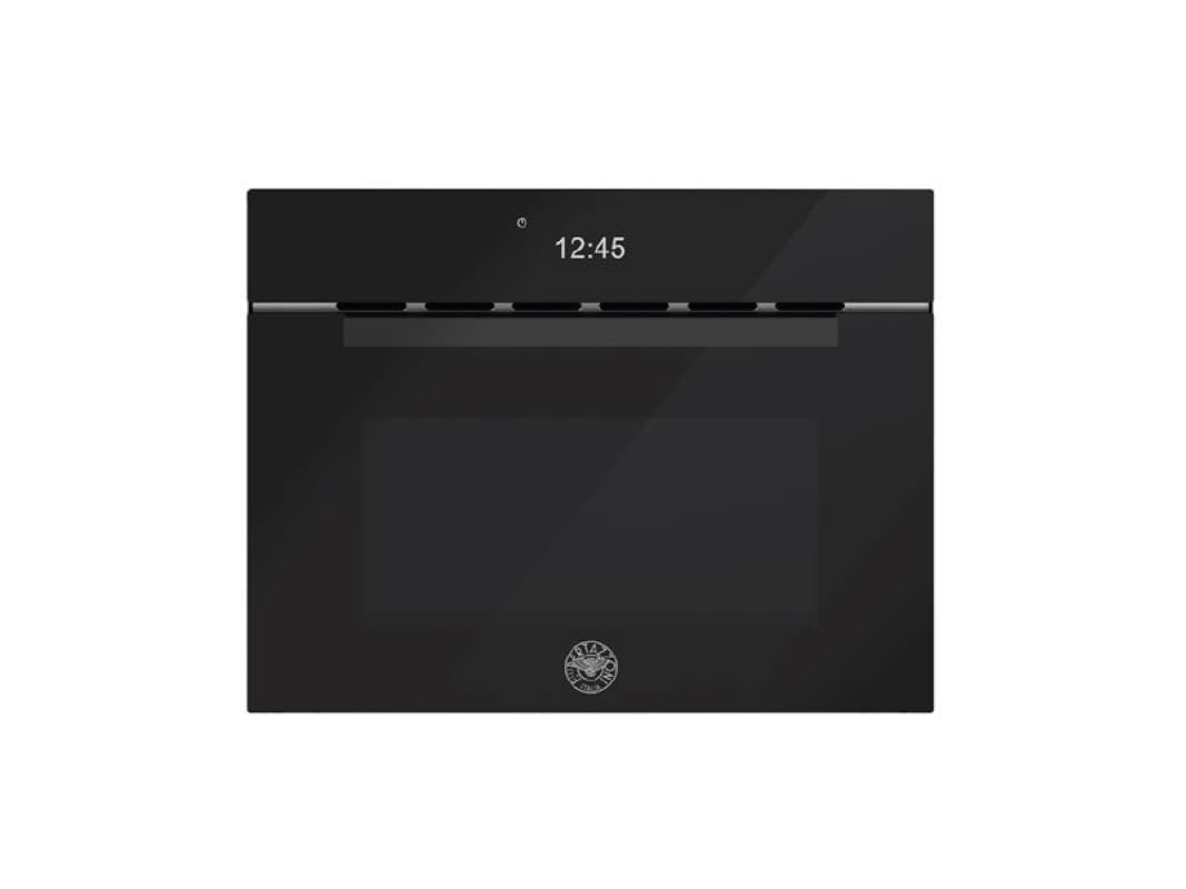 F.LLI BERTAZZONI MODERNFMOD4077MTB1, Forno Microonde Combinato da Incasso, Serie Modern, 30L, 7 Funzioni, Touch TFT, Grill e Ventilato, Vetro Nero, Design Italiano, cm 60x45