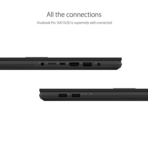 Asus Vivobook Pro 16X Oled Slim Laptop, 16" 4K 16:10 Display, Amd Ryzen 9 6900H Cpu, Nvidia Geforce Rtx 3050 Ti, 32Gb Ram, 1Tb Ssd, Windows 11 Home, 0°Black, M7600Re-Xb99,Gray #TOP6