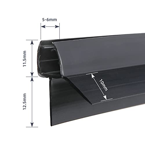 Guarnizione doccia 2x100 cm, colore nero