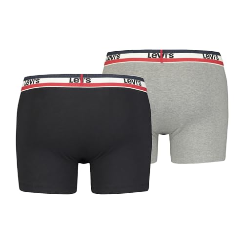 Levi's Herren Boxer Underwear, Black/Grey, XXL 3