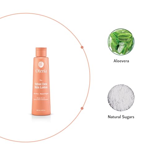 Image of Oteria Velvet Dew Skin Lotion (200Ml) | 72Hr Hydrating Lightweight Gel Moisturizer For Women And Men