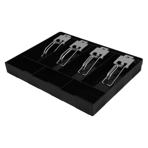 jojofuny 多格収納引き出し付きレジトレイ キャッシュレジスター挿入用 耐久プラスチック製で店舗や小売向けコインマネーボックス