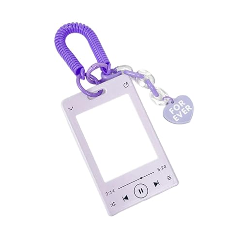 Photocard Holder with Pendant Keychain Bus Card Protector Music Player Theme Card Holder Credit Sleeve Covers Music Player