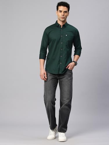 Image of Majestic Man Comfort Slim Fit Solid Pure Cotton Casual Shirt