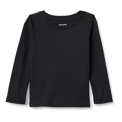 Image of Amazon Essentials Girls and Toddlers' Long-Sleeve Crewneck T-Shirts