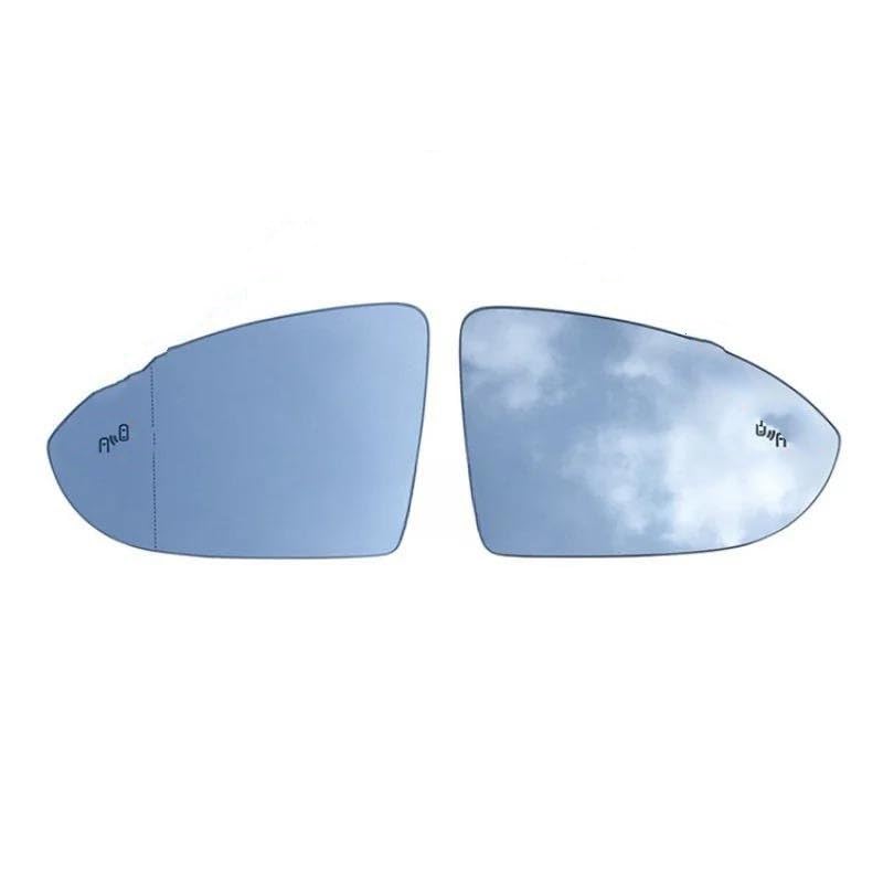 Rétroviseur Chauffant Grand Angle Voiture Avertissement d'angle Mort pour Golf 7 pour Lamdo pour Touran L pour Jetta MK7 Plaque Verre de rétroviseur(A Pair)