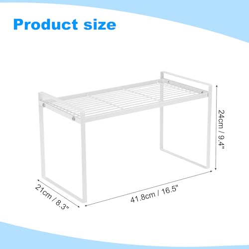Meuble de rangement empilable blanc 41 cm avec structure stable PATIKIL - 4
