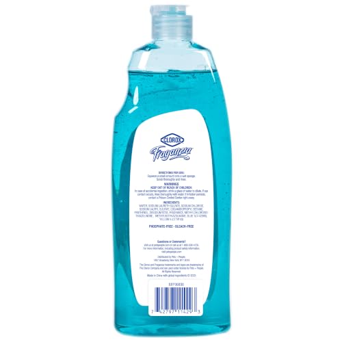 Image of Clorox Fraganzia Liquid Dish Soap, Ocean Scent, 22 Oz, 2 Pack | Cuts through tough grease fast, quick-rinsing formula, washes away grime, powerful daily clean, gentle