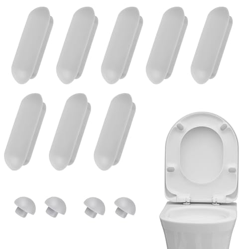 KSJEHW 8 Piezas Tope de Asiento de Inodoro,Tope para Asiento de Inodoro de Baño Topes de Inodoro Parachoques del Asiento, Topes de Inodoro Parachoques de topes para el hogar, la oficina, el hotel