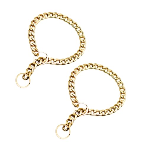 BESPORTBLE Dog Chain Pet Decorative Neck Chain Gold Chain for Dogs Easy On/Off Design