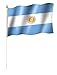 Produktbild Sportfanshop24 Stockflagge/Stockfahne ARGENTINIEN Flagge/Fahne ca. 30 x 45 cm mit ca. 60cm Stab/Stock
