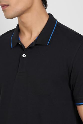 Image of Peregrine by Pantaloons Men's Solid Slim Fit Polo Shirt