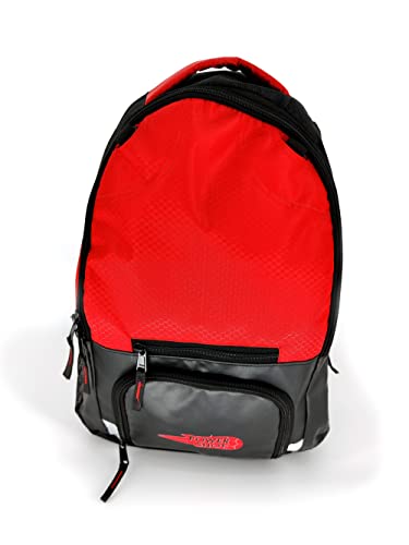 Sac à dos de foot avec filet à ballon Pelota rouge et noir ergonomique