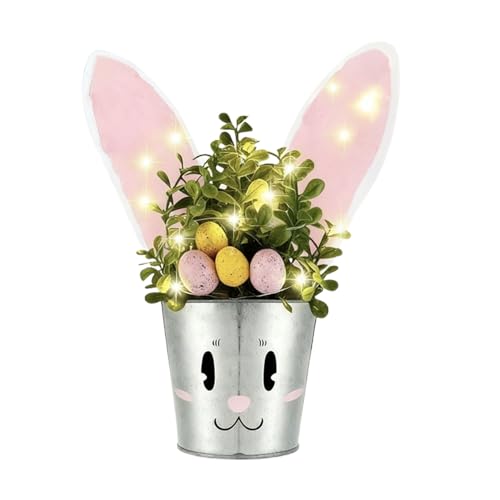 Vase lapin lumineux à LED pour fleurs et décoration de table originale