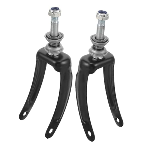 Beavorty 2個 車椅子用 トフォーク付属品 車椅子パーツ 前輪用車椅子ブラケット 交換用ホイールブラケット 車椅子部品 交換用前輪ブラケット 車椅子用ブラケット 金属 Black