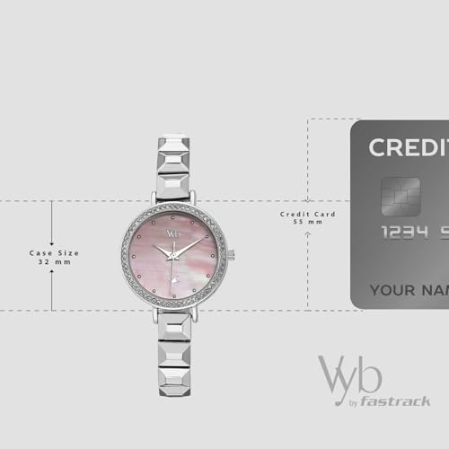 Fastrack Vyb Enigma Pink Blush Dial Watch Silver - Image 7