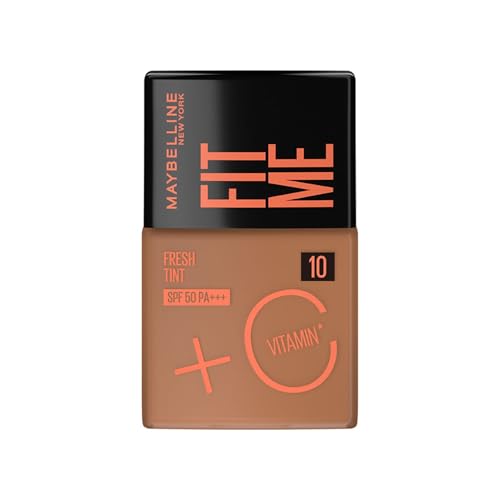 Maybelline New York Fit Me Fresh Tint, With SPF 50 PA+++ & Vitamin C, Lightweight Natural Coverage Skin Tint, Shade 10, 30ml