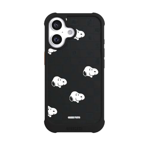 Coque iPhone 16 MagSafe NIVOmax noire Peanuts idéale pour le quotidien