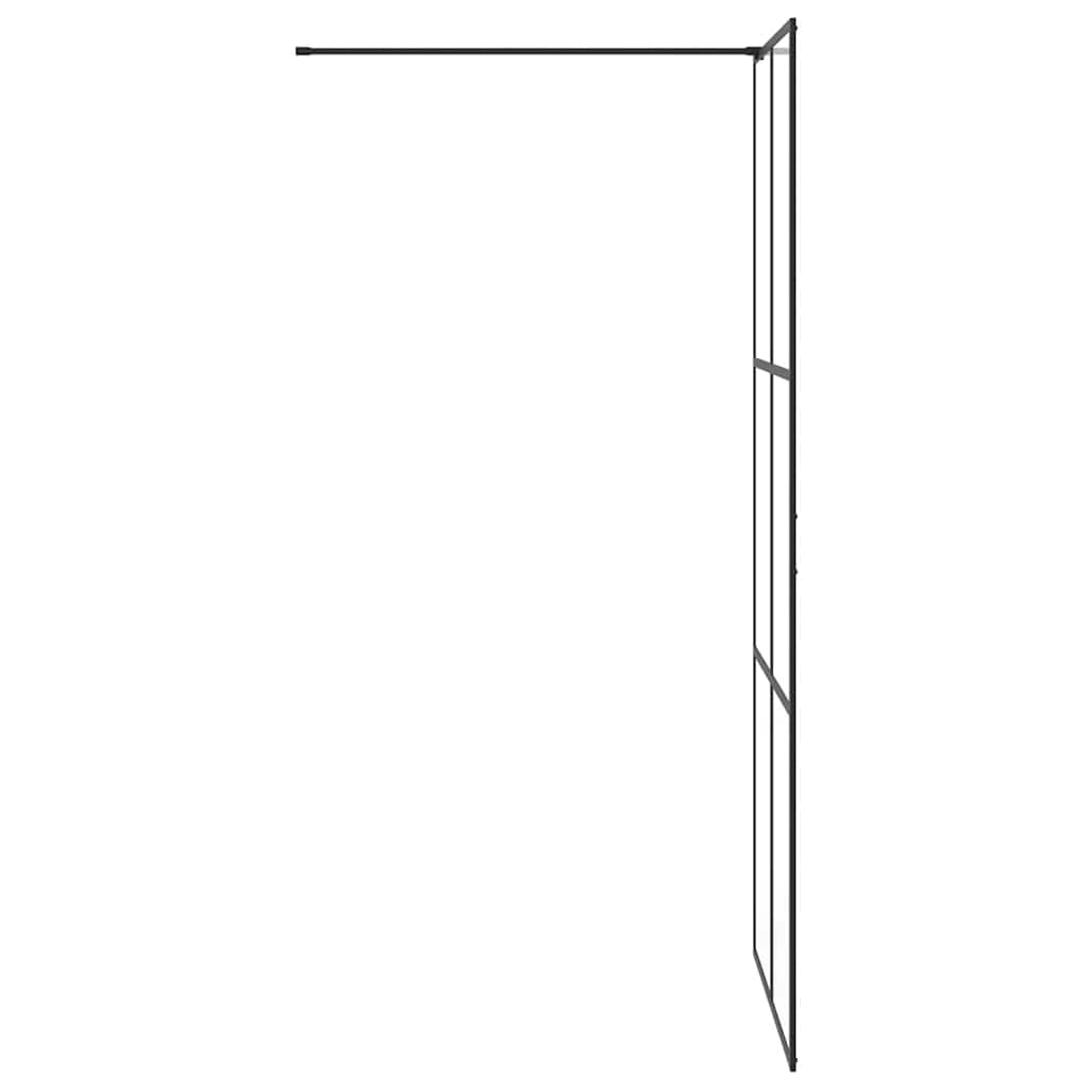 Parete per Doccia Walk-in Vetro Trasparente ESG 90x195cm Nera, Parete Doccia, Parete Vasca da Bagno, Porta Box Doccia, Vetro Doccia