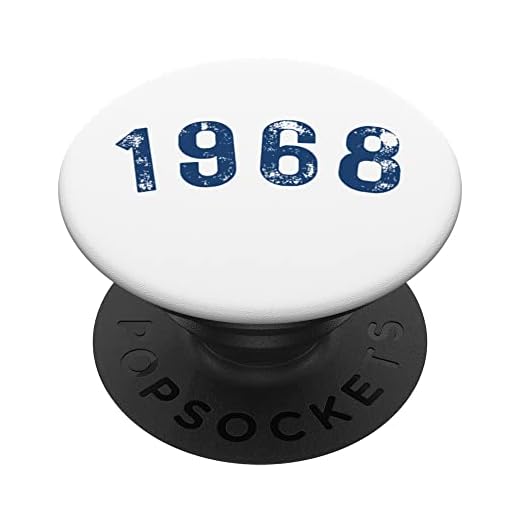 Camiseta de cumpleaños vintage de 1968 para mujer para hombre nacido en 1968 PopSockets PopGrip Intercambiable