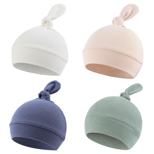 Image of Newborn Hats for Boys Cotton Newborn Beanies Autumn Winter Infant Baby Girls Hat 0-12 Months
