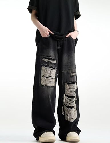 Y2k Baggy Jeans Ripped Jeans Hip Hop Jeans for Men Distressed Jeans Men Skater Jeans Streetwear Jeans2