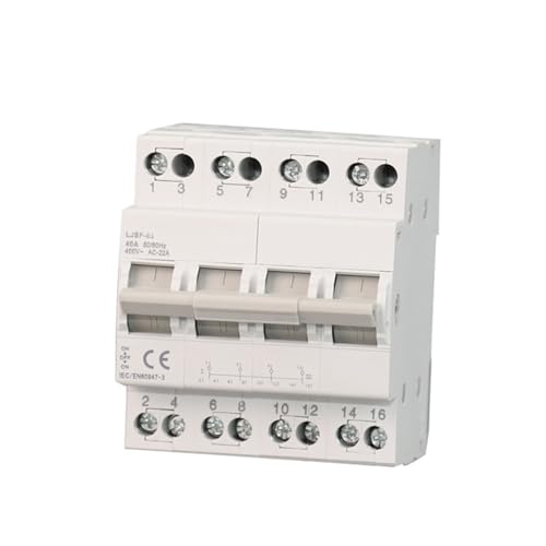 Interruptor de aislamiento de cambio de 3 posiciones I-0-II para riel modular de 3 polos 40A