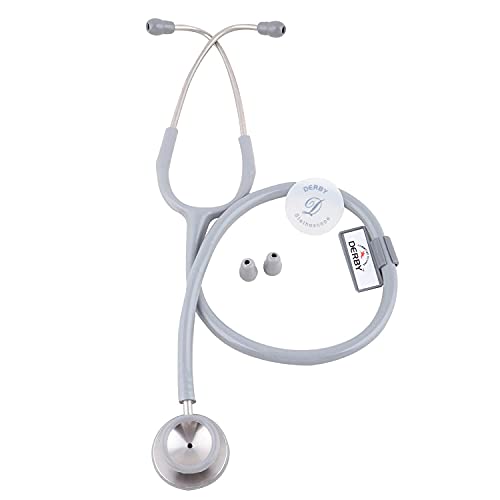 Image of Dr. Tech Classic II SS Stethoscope Heart Beat Monitoring Chest Piece Medical Instrument for Doctors, Nurses (Gray)
