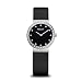 Produktbild BERING Damen Quarz Uhr | Armbanduhr 29 mm silbernes Edelstahlgehäuse und schwarzes Zifferblatt | Kalbslederarmband | Saphierglas | 5 ATM | 10729-443