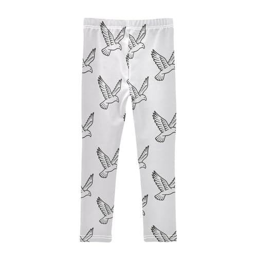 Girls' Leggings Bird Grey Kids Yoga Tights Pants 1 Pack 23023082