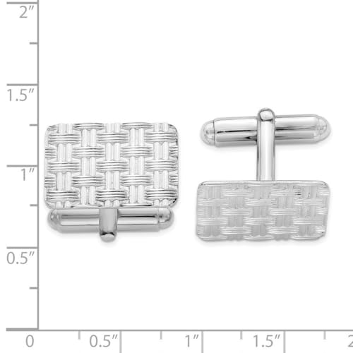 Mancuernillas de plata 925 para hombre 20x15 mm miniatura 2