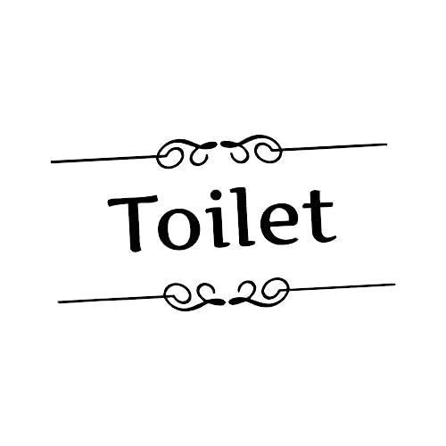 Anneome 4pcs Creative Bathroom Wall Stickers DIY Restroom Decor English Letter Design for Home Public Toilets