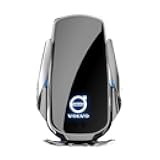 LMSUTG Car Phone Holder for Volvo XC XC40 XC60 XC70 XC90 EX90, 1 Pcs Air Vent 360 Degree Rotatable Dashboard Accessory Phone Holder One Button Release Smartphone,Grey