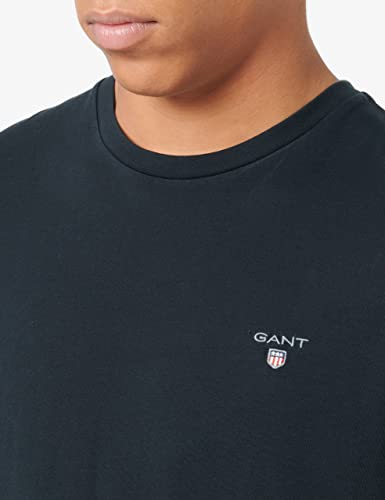 GANT Herren T-Shirt SOLID, Grau (Black 5), XXXX-Large (Herstellergröße: 4XL)