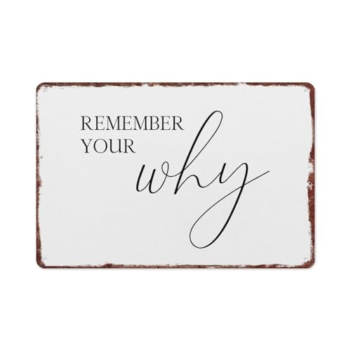 SXUZUSF Remember Your Why Poster - Interesting Sentences Metal Tin