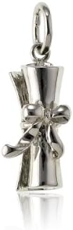 Beaux Bijoux Sterling Silver Graduation Diploma with Bow Charm