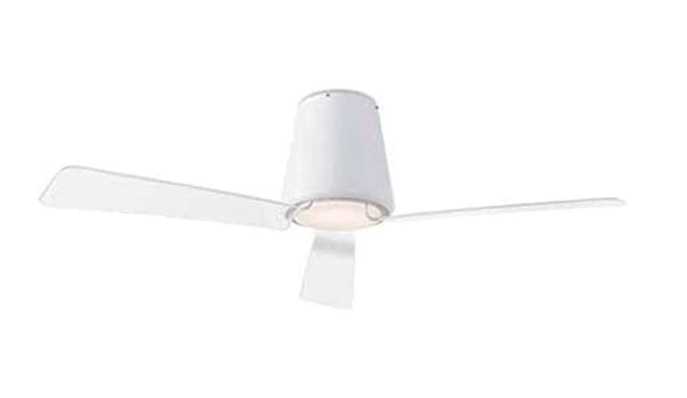 Forlight LedsC4 Garbí LED Ceiling Fan, front view.