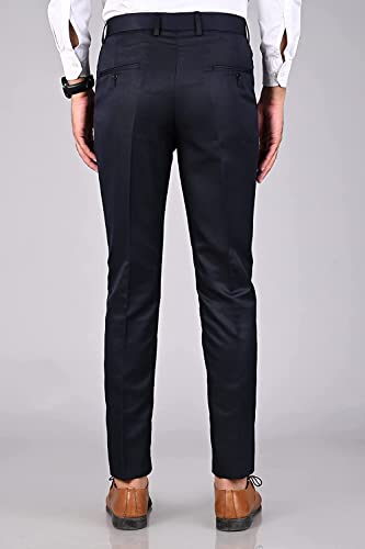Image of Slim Fit 2 Formal Trousers Combo for Men - Polyester Viscose Formal Pants for Gents - Office Formal Pants for Men
