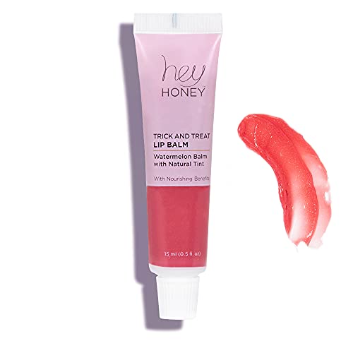 Hey Honey Trick and Treat Watermelon Lip Balm | Natural Tint with Hydrating Properties For Healthy Lips. 0.5 oz.
