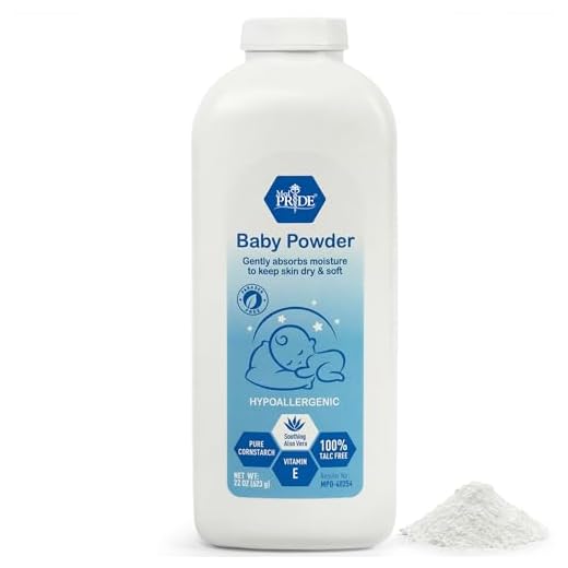 MED PRIDE Hypoallergenic Baby Powder 100% Talc Free with Aloe Vera & Vitamin E- Pure Cornstarch Absorbent Baby Powder for Moisture Protection, Diaper Rash & Chaffing- Paraben-Free - 22oz