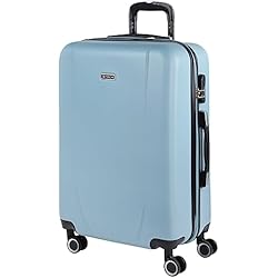 Maletas Medianas Baratas ITACA - Maletas Medianas - Maleta Mediana 4 Ruedas, Maleta Viaje Mediana, Maletas De Viaje, Maleta Mediana. Maletas de Viaje Grandes 23 Kilos. Candado con combinacion 71160, Azul Claro